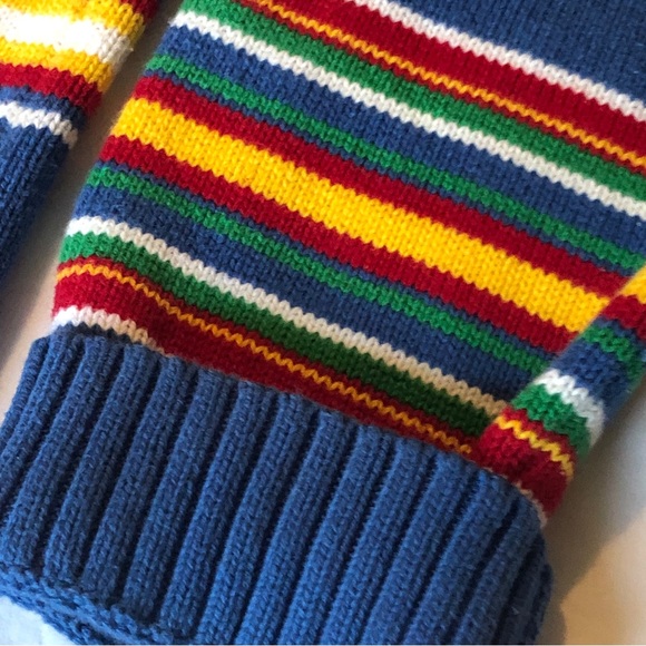 Ralph Lauren Pullover Blue Striped Sweater Sz M Like New - Picture 5 of 6